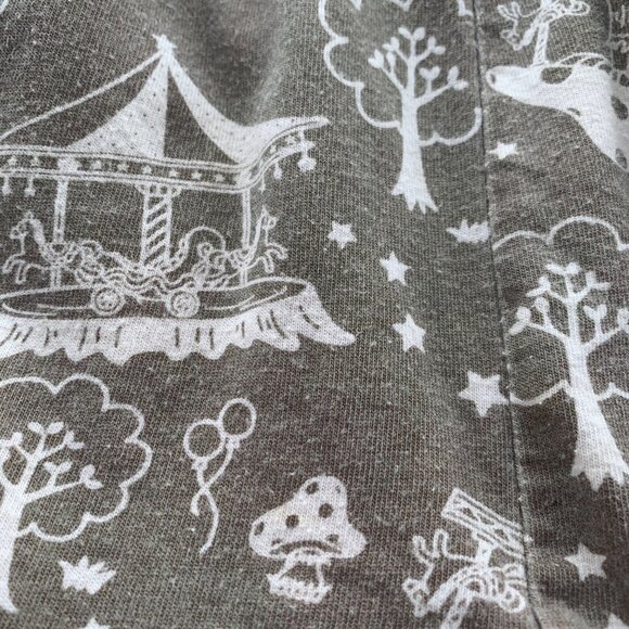 Novelty Print Doily Kitten Puppy Patched Baggy Harem Shorts 3T - Picture 6 of 6